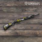 Broken Plaid Yellow Camo Shotgun Gun Skin Vinyl Wrap