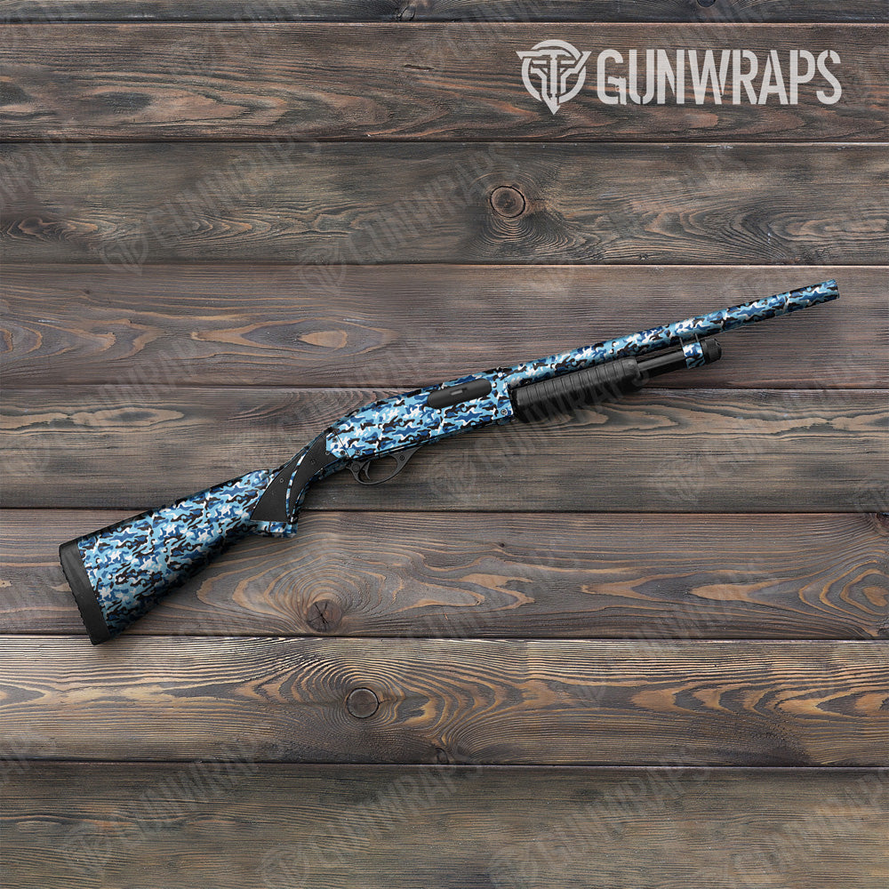 Classic Baby Blue Camo Shotgun Gun Skin Vinyl Wrap