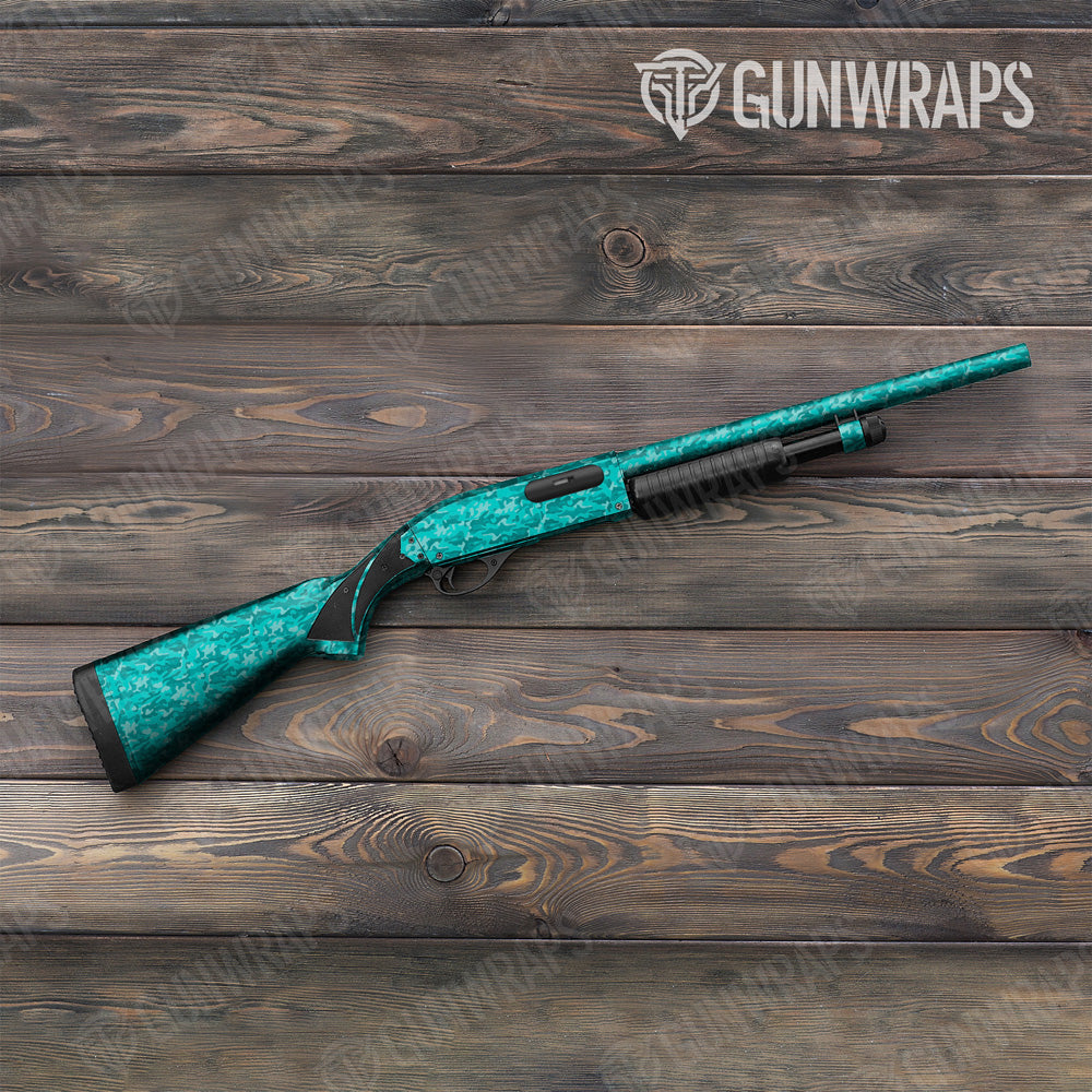 Classic Elite Tiffany Blue Camo Shotgun Gun Skin Vinyl Wrap