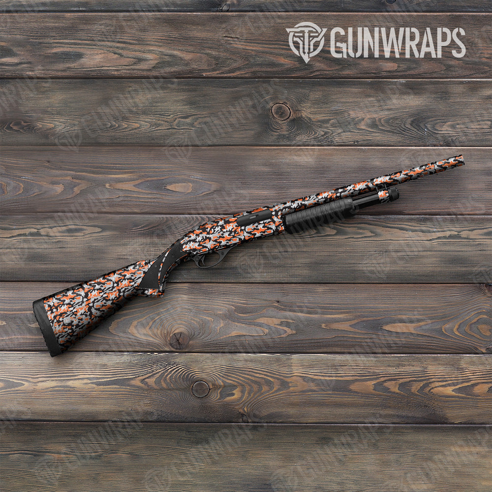 Classic Orange Tiger Camo Shotgun Gun Skin Vinyl Wrap