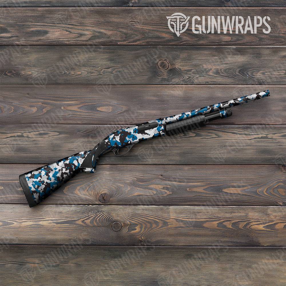 Cumulus Blue Tiger Camo Shotgun Gun Skin Vinyl Wrap