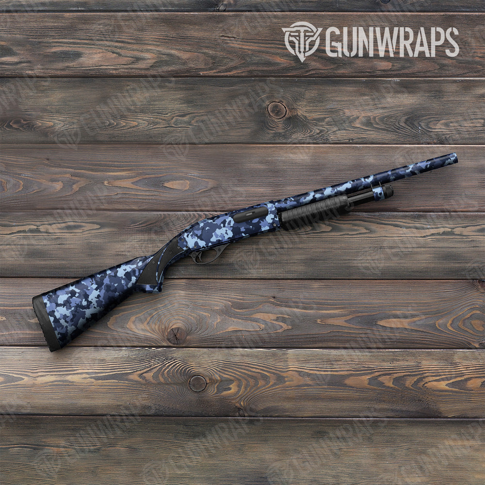 Cumulus Blue Urban Night Camo Shotgun Gun Skin Vinyl Wrap