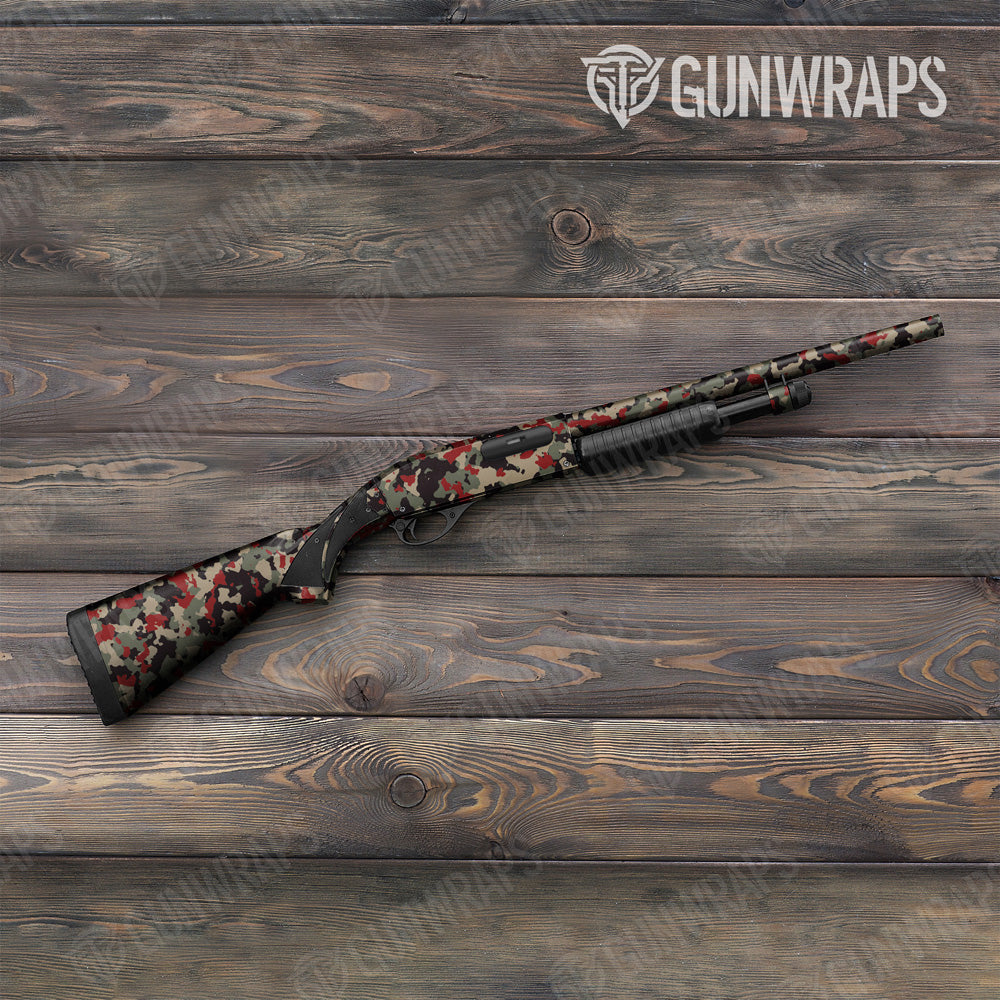 Cumulus Militant Red Camo Shotgun Gun Skin Vinyl Wrap