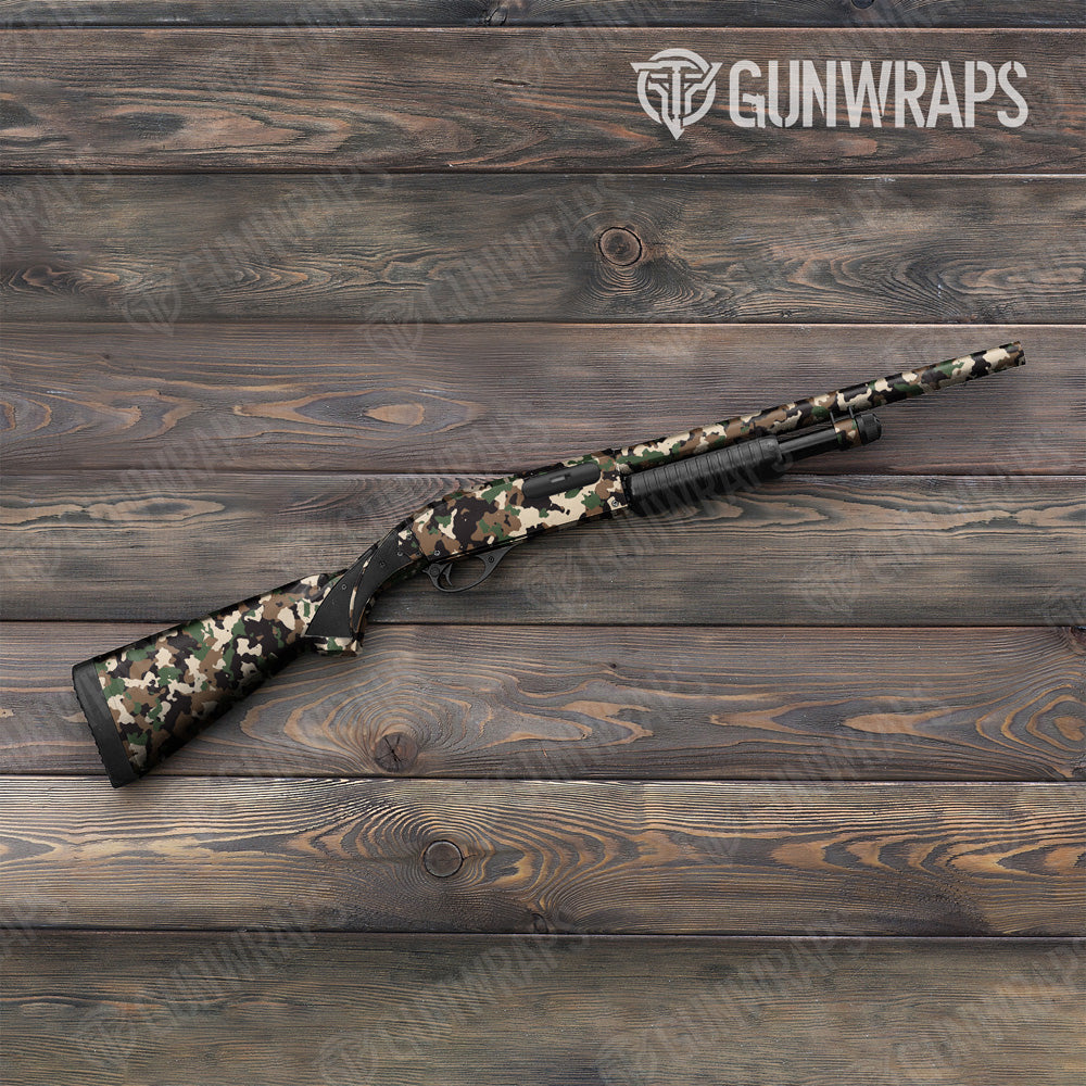 Cumulus Woodland Camo Shotgun Gun Skin Vinyl Wrap