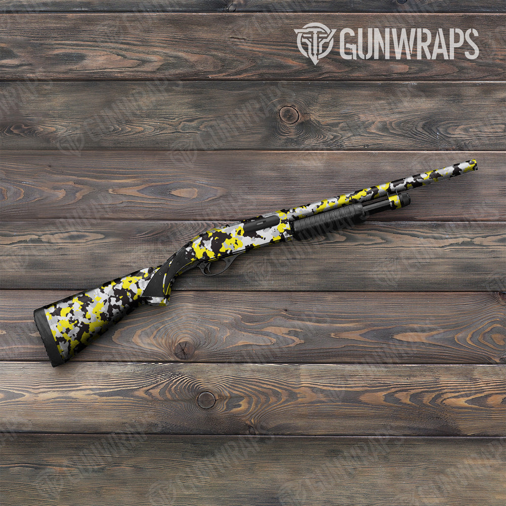 Cumulus Yellow Tiger Camo Shotgun Gun Skin Vinyl Wrap