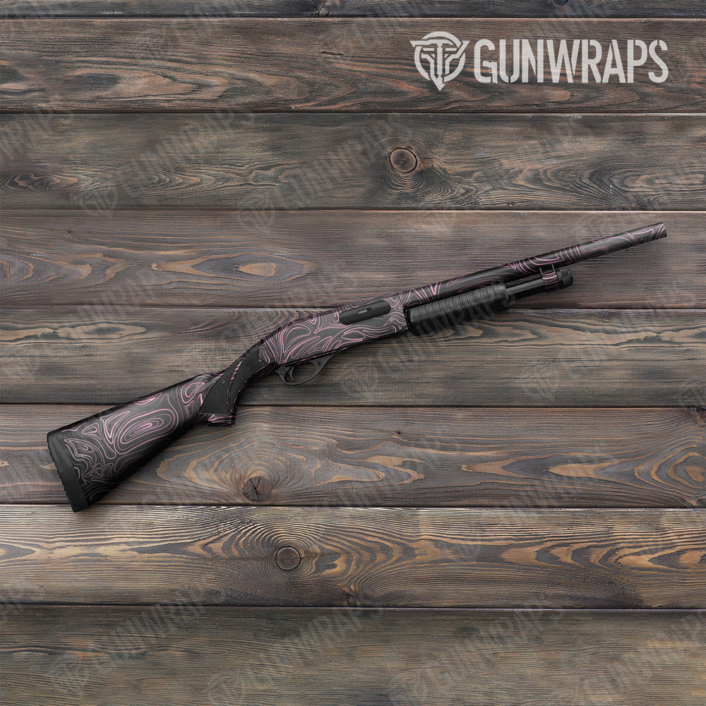 Damascus Pink Shotgun Gun Skin Vinyl Wrap