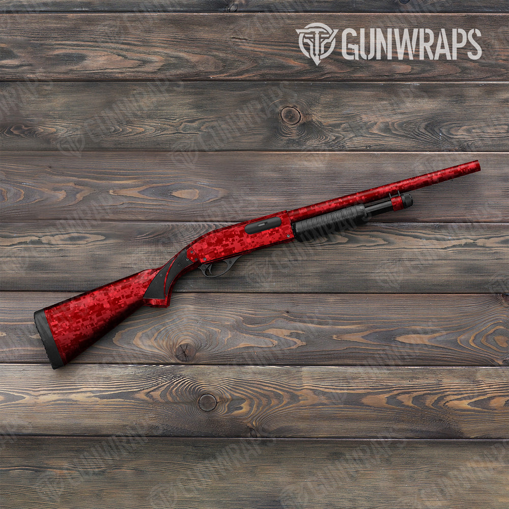 Digital Elite Red Camo Shotgun Gun Skin Vinyl Wrap