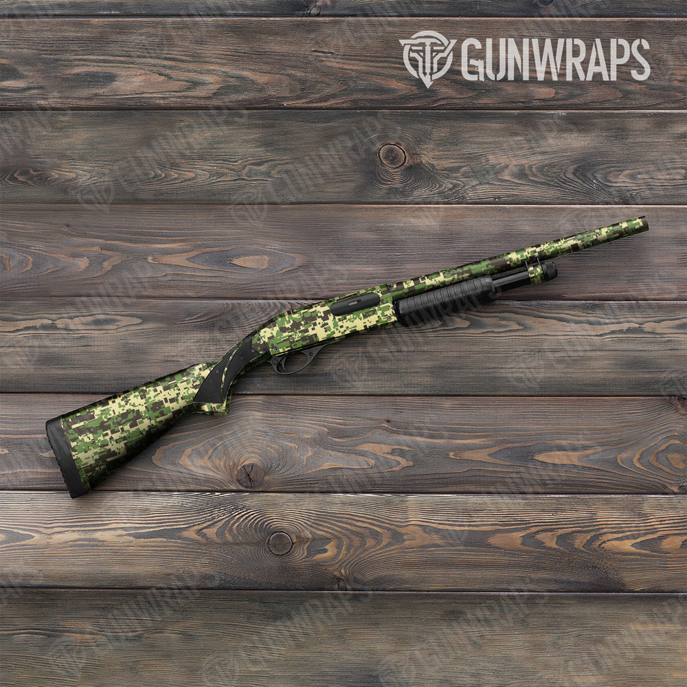 Digital Jungle Camo Shotgun Gun Skin Vinyl Wrap