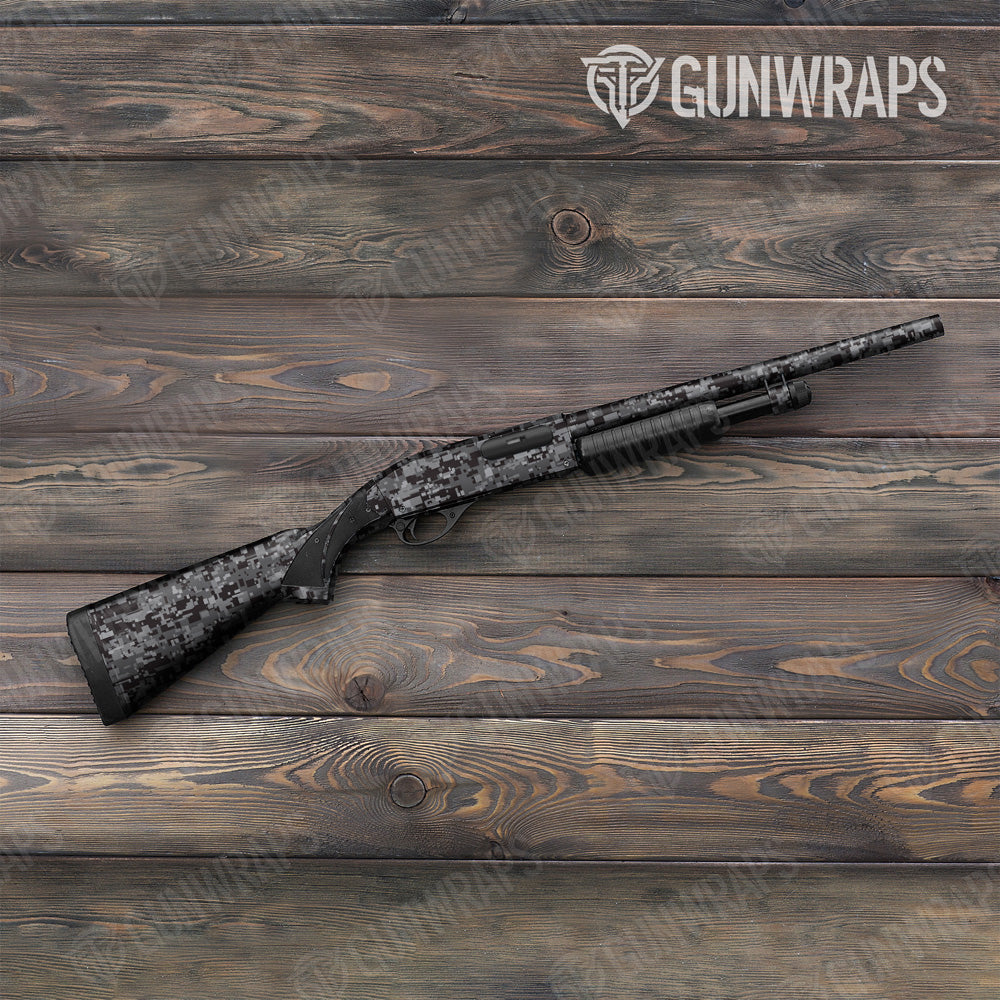 Digital Midnight Camo Shotgun Gun Skin Vinyl Wrap