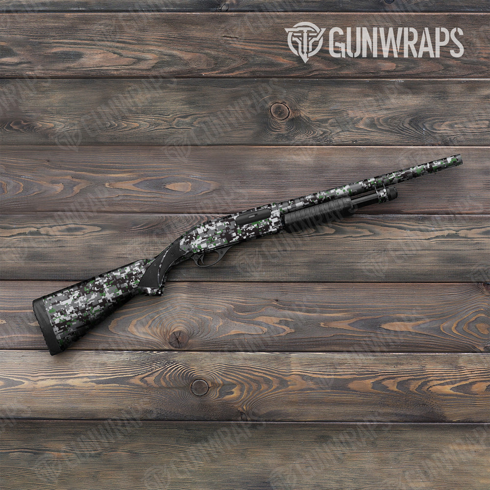 Digital Urban Green Camo Shotgun Gun Skin Vinyl Wrap