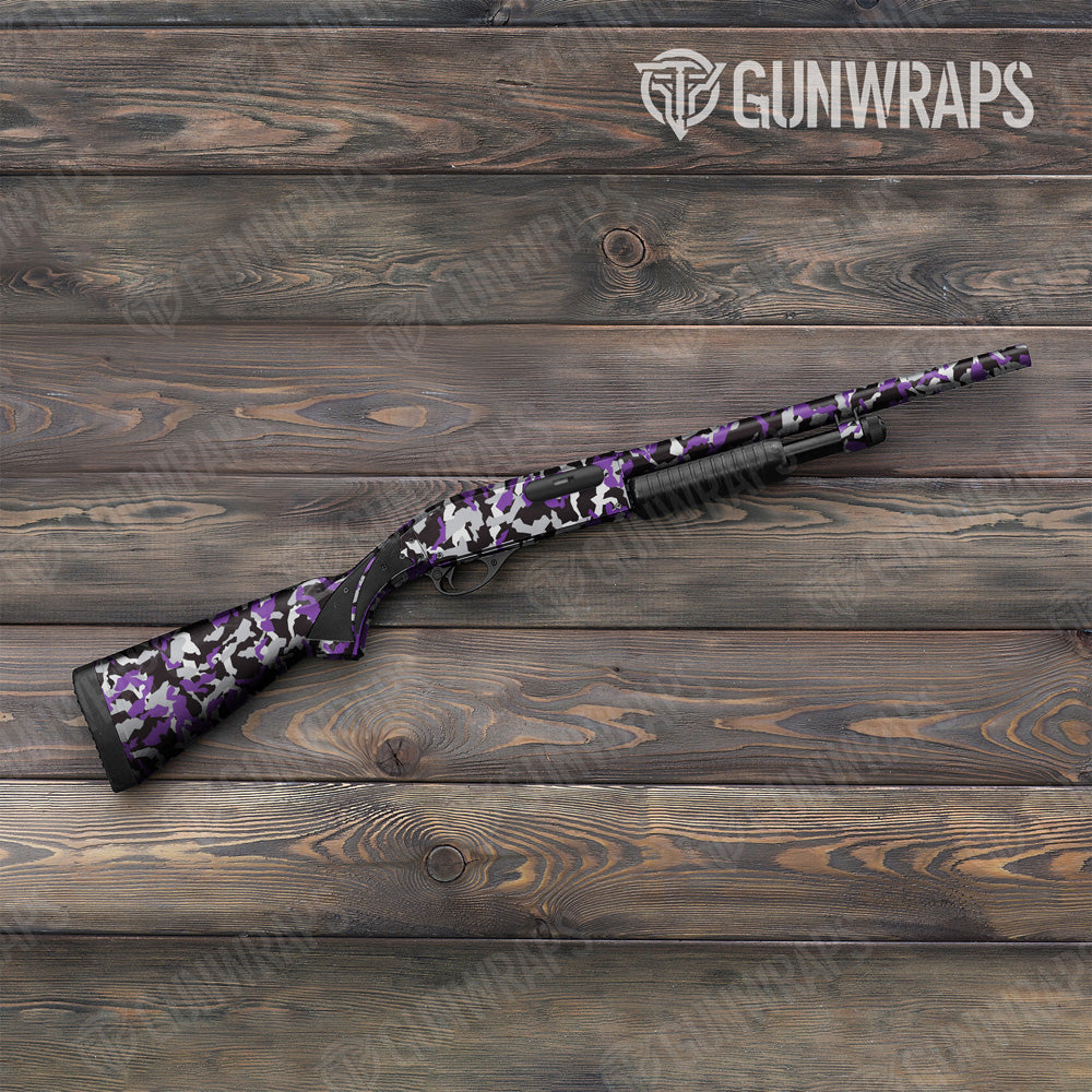 Erratic Purple Tiger Camo Shotgun Gun Skin Vinyl Wrap