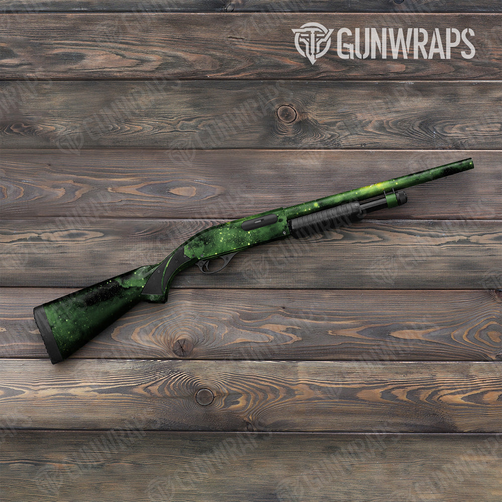 Galaxy Green Shotgun Gun Skin Vinyl Wrap