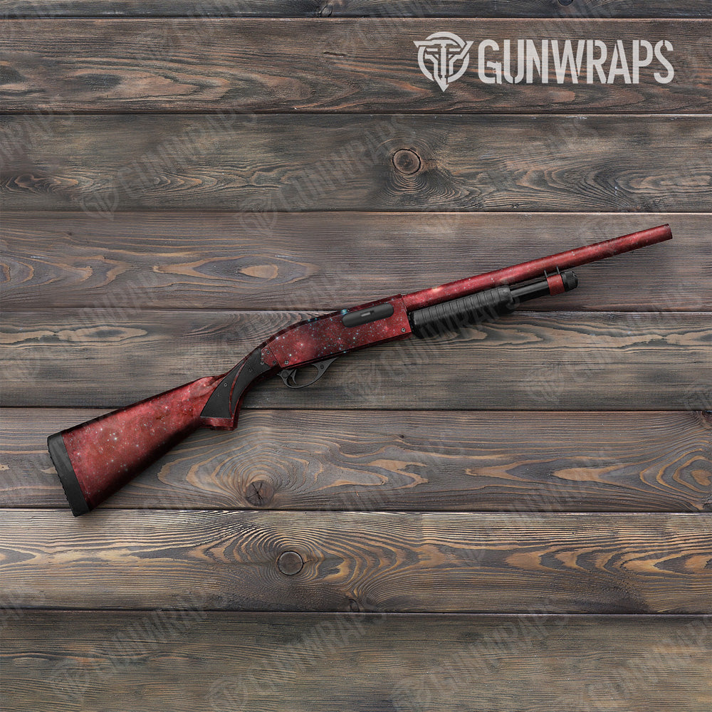 Galaxy Red Nebula Shotgun Gun Skin Vinyl Wrap