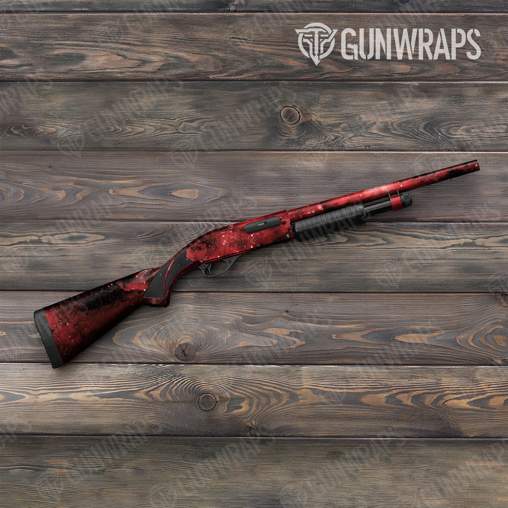 Galaxy Red Shotgun Gun Skin Vinyl Wrap