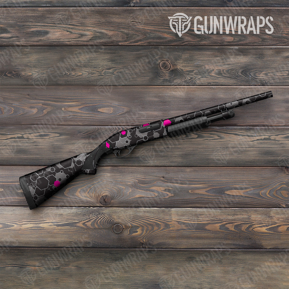 Hex DNA Magenta Lime Shotgun Gun Skin Vinyl Wrap