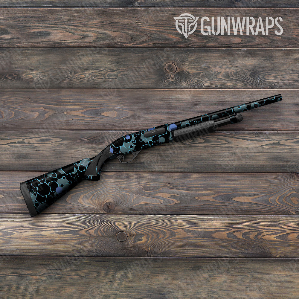 Hex DNA Midnight Frost Shotgun Gun Skin Vinyl Wrap