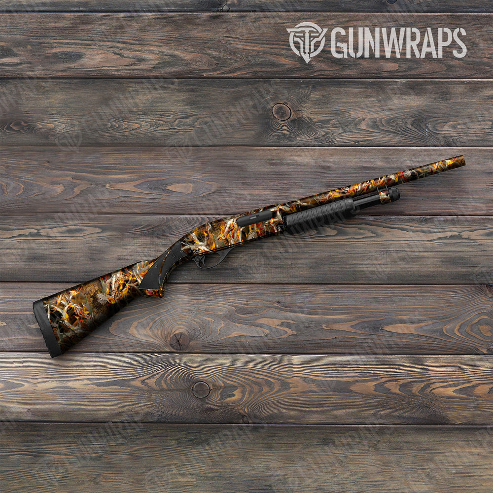 Nature Burning Buck Skull Camo Shotgun Gun Skin Vinyl Wrap