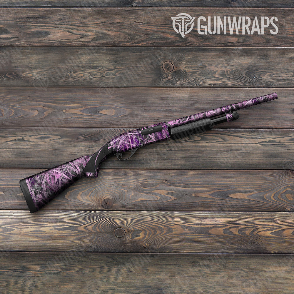 Nature Dry Grassland Pink Camo Shotgun Gun Skin Vinyl Wrap