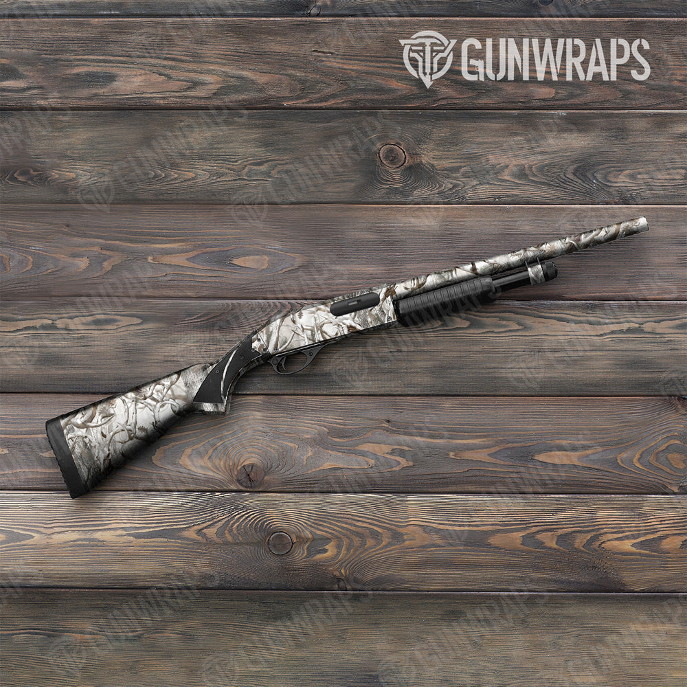 Nature Lifeless Snow Woods Buck Skull Camo Shotgun Gun Skin Vinyl Wrap