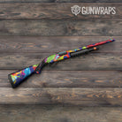 Paint Splatter Blue Shotgun Gun Skin Vinyl Wrap