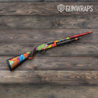 Paint Splatter Orange Shotgun Gun Skin Vinyl Wrap