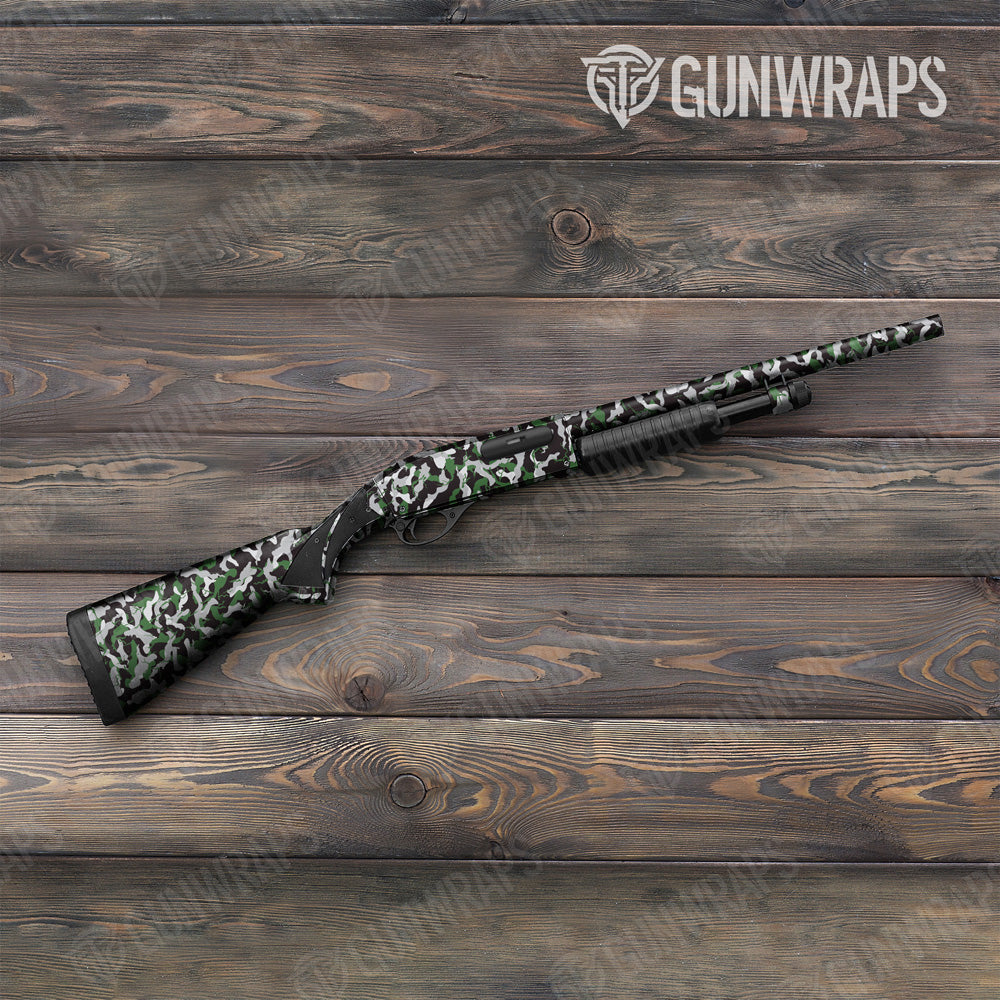 Ragged Green Tiger Camo Shotgun Gun Skin Vinyl Wrap