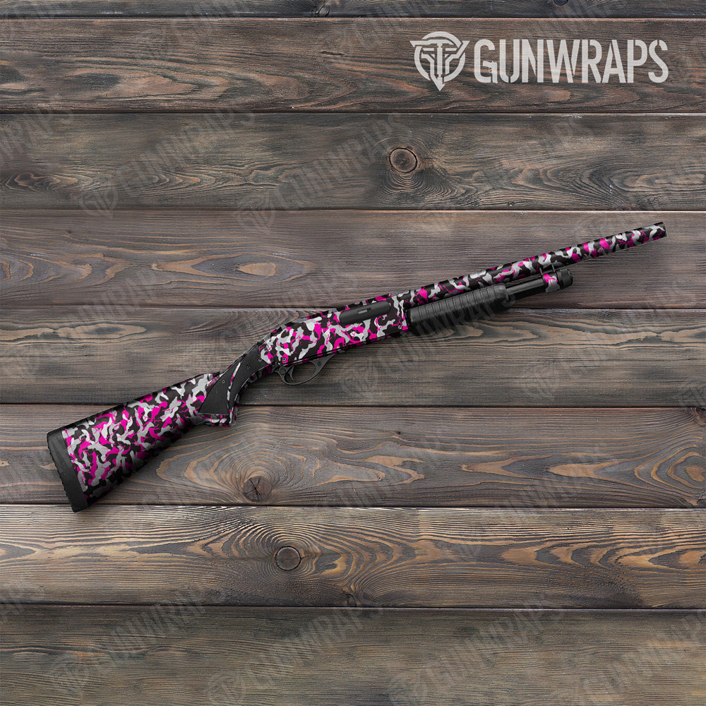 Ragged Magenta Tiger Camo Shotgun Gun Skin Vinyl Wrap