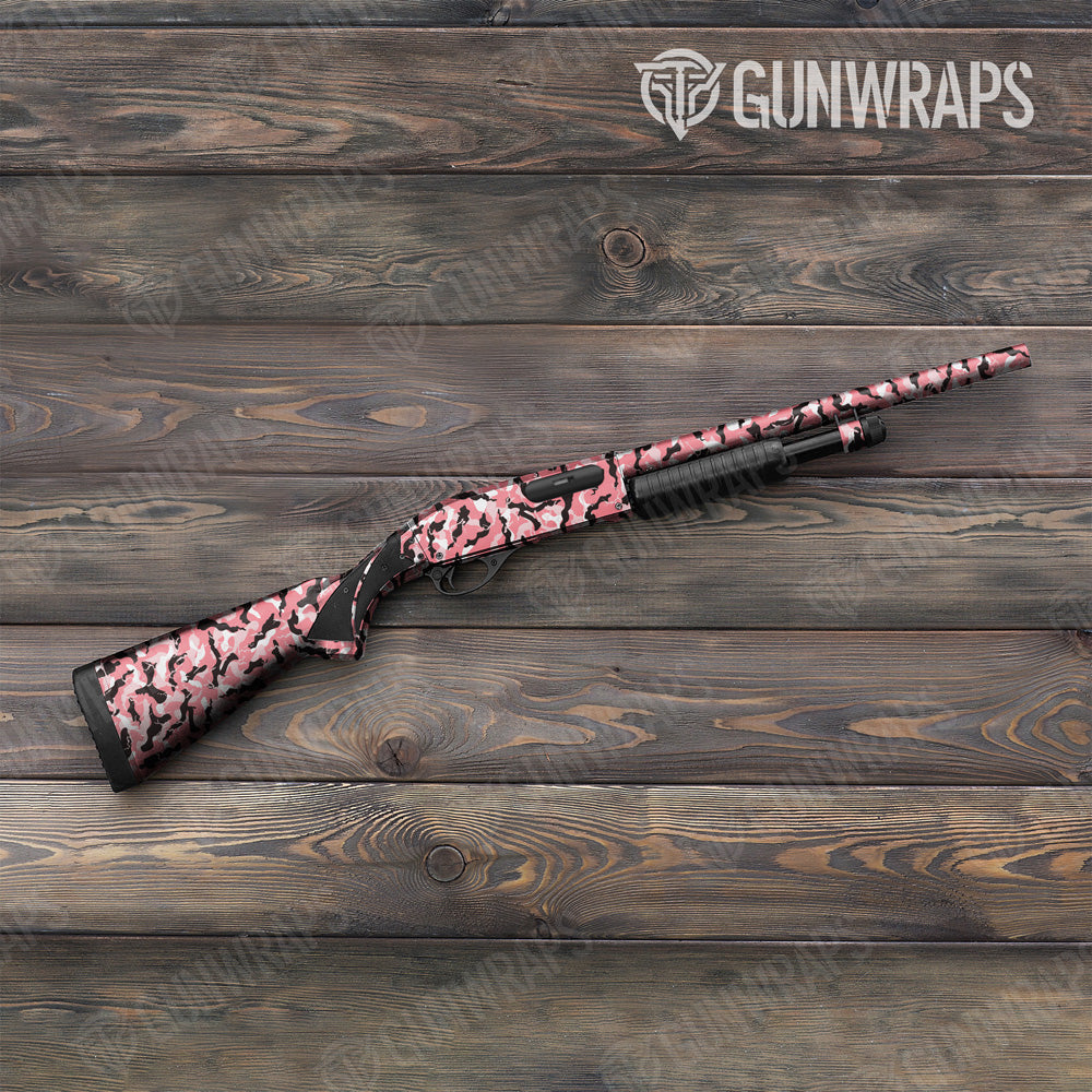 Ragged Pink Camo Shotgun Gun Skin Vinyl Wrap