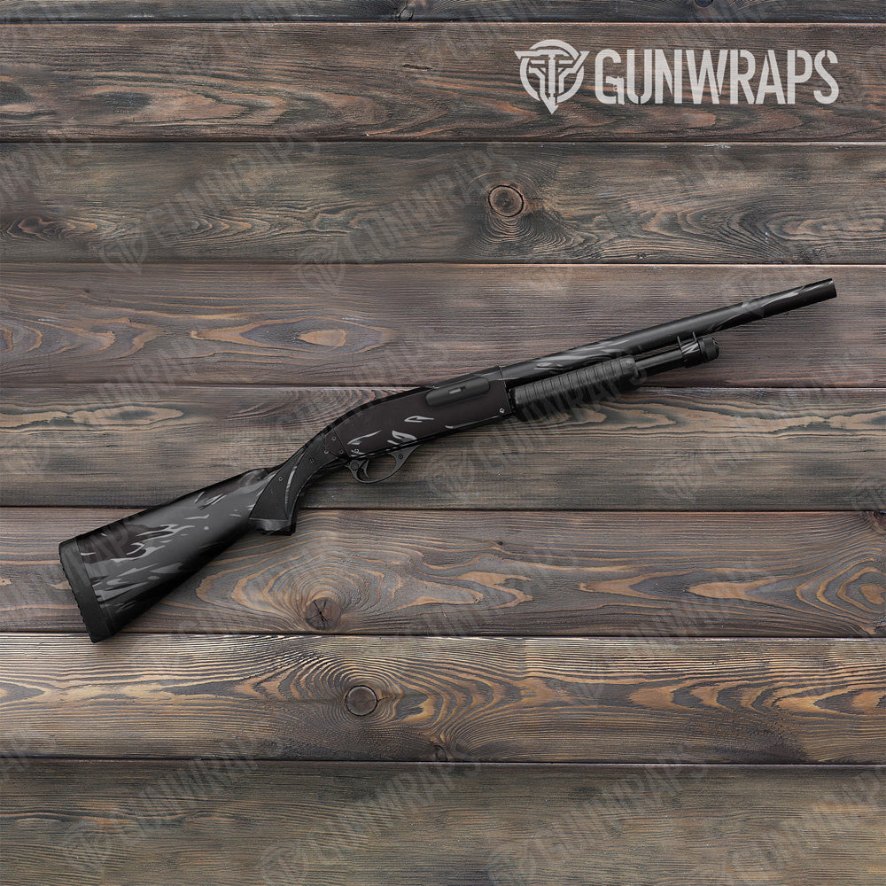 Shredded Midnight Camo Shotgun Gun Skin Vinyl Wrap