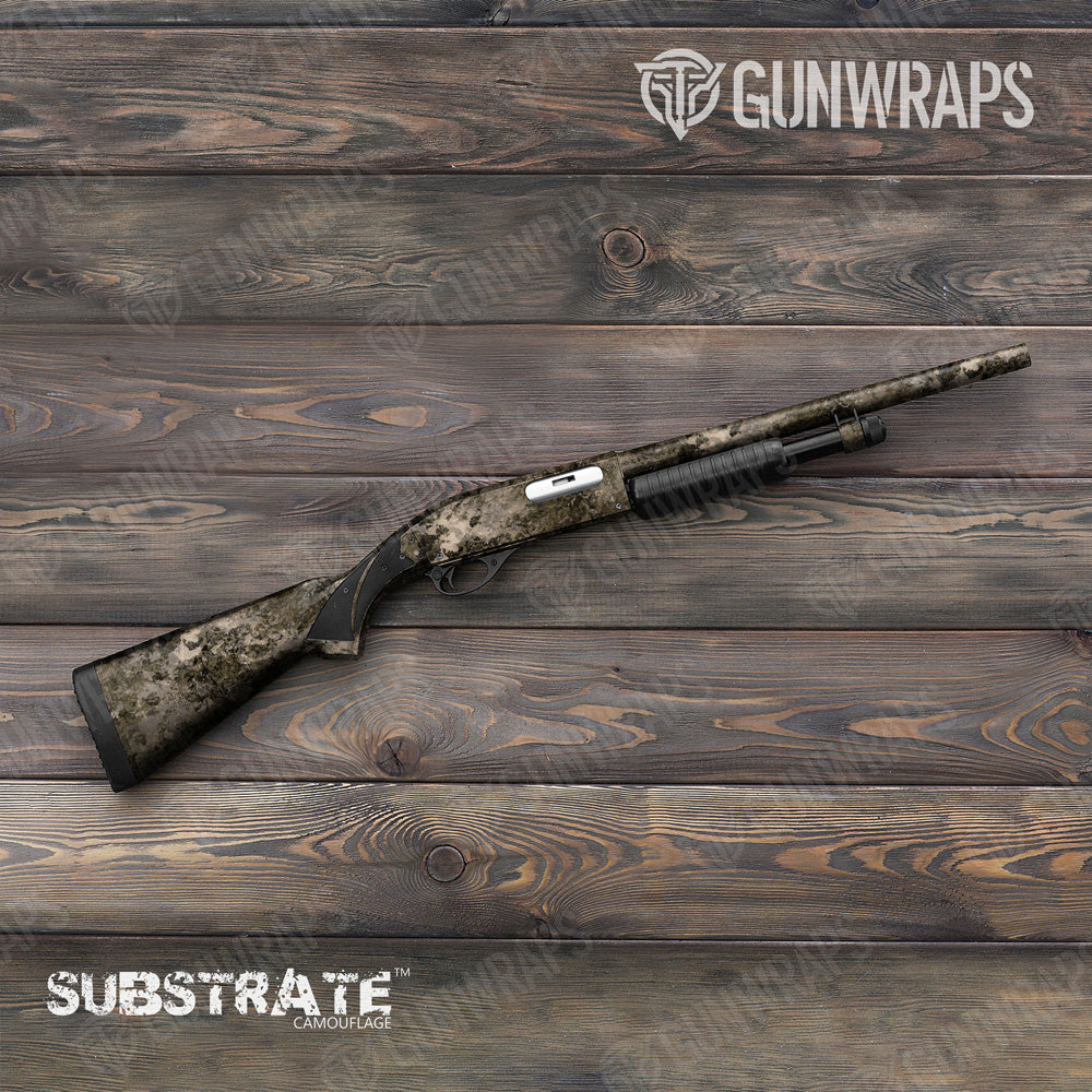 Shotgun Substrate Sepia Camo Gun Skin Vinyl Wrap Film