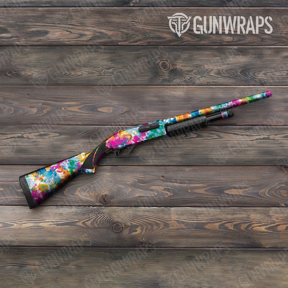 Tie Dye Clementine Kiss Shotgun Gun Skin Vinyl Wrap