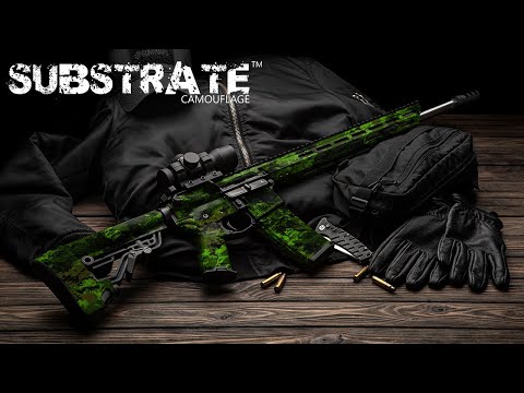 AR 15 Substrate Snow Stalker Camo Gun Skin Vinyl Wrap Film